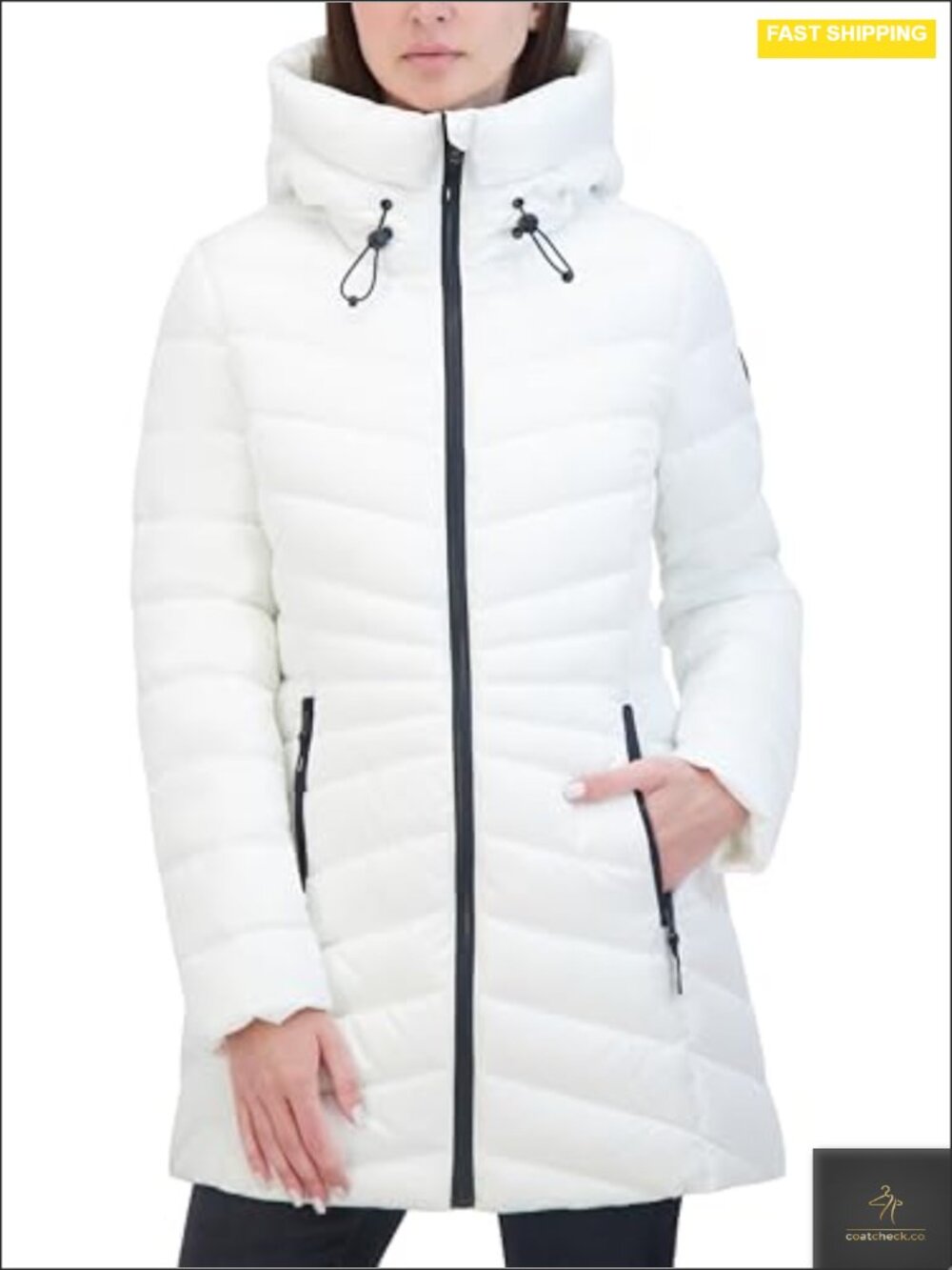 Women's Mid-Weight Puffer Jacket Water-Resistant Recycled Insulation Faux Fur